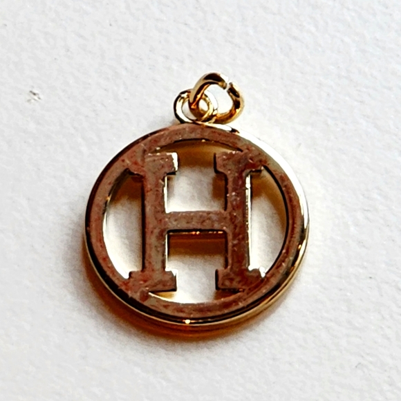Hermes Jewelry Hermes Oversized H Logo Keychain Charm Silver Rare